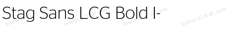 Stag Sans LCG Bold I字体转换